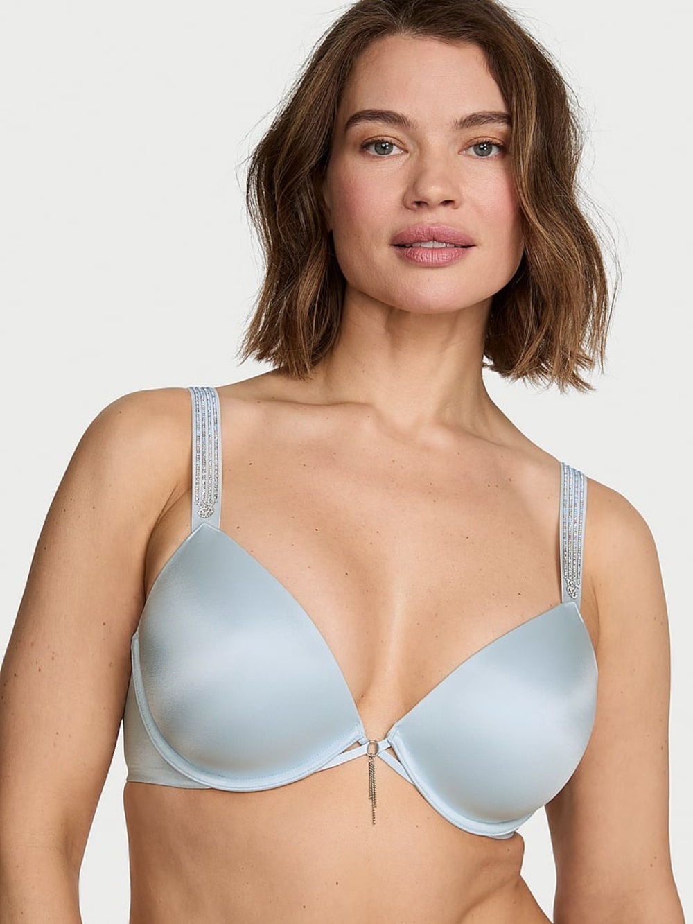 Victoria’s Secret Bombshell Add-2-Cups Ombré Stripe Shine Strap Bra Size 36D